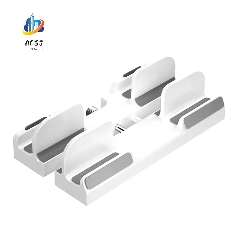 

AC57-Adjustable Vertical Laptop Stand Holder - 3-Slot Padded Stand For 16Inch Laptops, Enhanced Stability