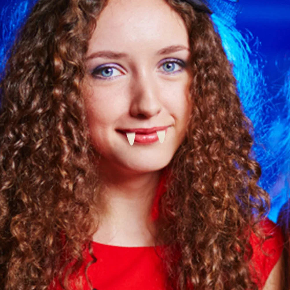 1 Zestaw Żywicznych Sztucznych Zębów Halloween Cosplay Kostiumy Straszne Zęby Rekwizyty Horror Wampir Zombie Protezy Imprezowe Protezy Wampirze