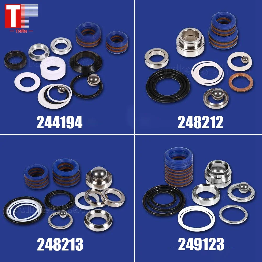 Airless Sprayer Packing Kit 244194 248213 249123 248212  Repair Kit 395 695 1095 7900 Piston Pack Kit Maintance Pump Part