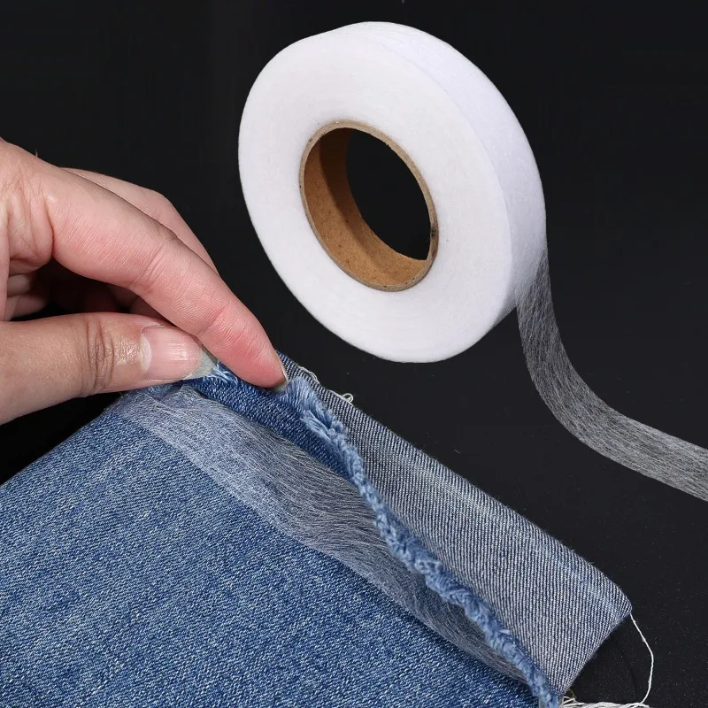 60/180M Double-sided Interlining Adhesive Tape Iron On Hem Non-woven Tape Edge Shorten Repair Pants Hats Clothes DIY Sewing Tool