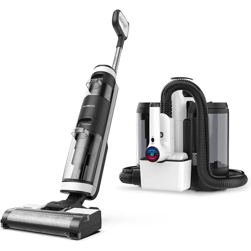 Cordless Wet Dry Vacuum Cleaner Hardwood Floor Cleaner Automatic Sensor Lightweight Self-Propelled Carpet Spot Removal Quick Dry