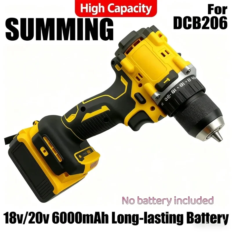 

Литиевая батарея 20 В, перезаряжаемая, бесщеточная, компактная электрическая отвертка, сменная ручная дрель, ударная дрель DCD805 для DCB206