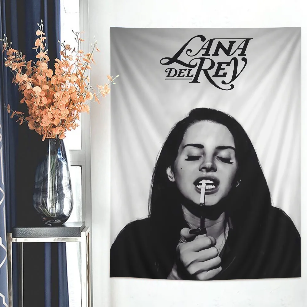 L-Lana D-Del R-Rey Hot Singer Chart Tapestry Art Science Fiction Room Home Decor Cheap Hippie Wall Hanging