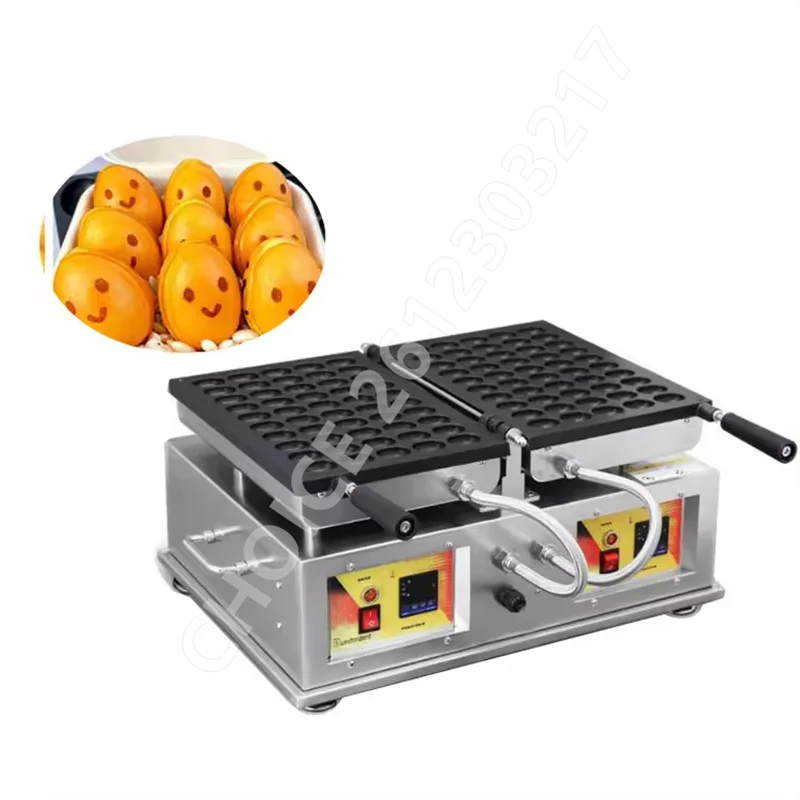 Commercial 50 Holes Japanese Egg Bubble Waffle Maker Electric Castella Sponge Cake Waffle Making Mould Date Bean Pastry Maker