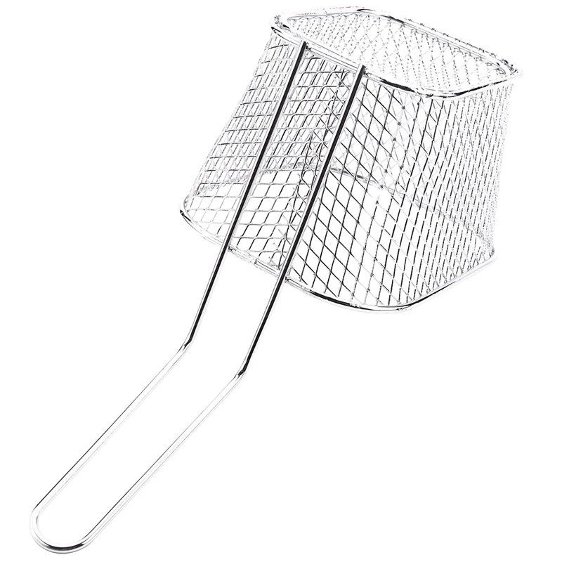 20Pcs/Lot Chips Mini Fry Baskets Stainless Steel Fryer Basket Strainer Serving Food Presentation Cooking Tool