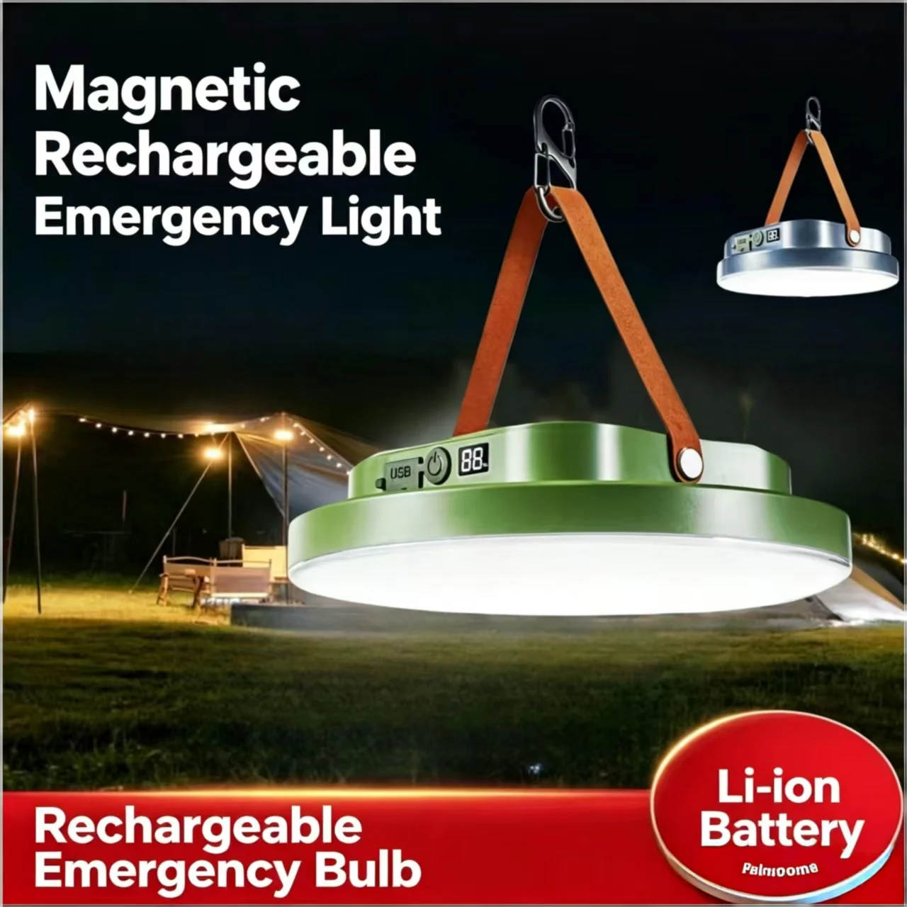25000maH LED Charging Camping Light With Magnet Portable Torch Fashion Tent Lamp Work Maintenance Emergency Lighting