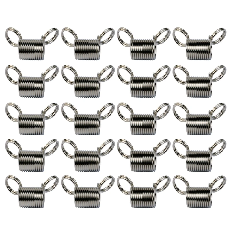 20Pcs Handy Jewelry Making Tool Stringing Beads Stoppers Spring End Fasteners Alloy Material Perfect for Bracelets DIY Accessory