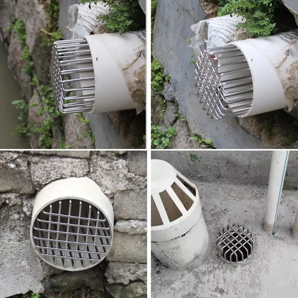 NEW Stainless Steel Roof Floor Drain Balcony Drainage Ditch Anti-Blocking Mesh Cover Garden Outdoor Rooftop Gutter Guard St