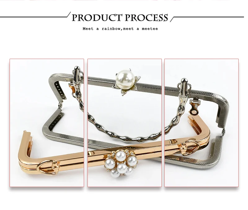 1/2/5 Stück 20 cm geprägte Metallgriffe für Taschen, Damen, Handtasche, Geldbörse, Rahmenverschluss, Kussverschluss, DIY-Nähklammern, Taschenzubehör – Detail 6