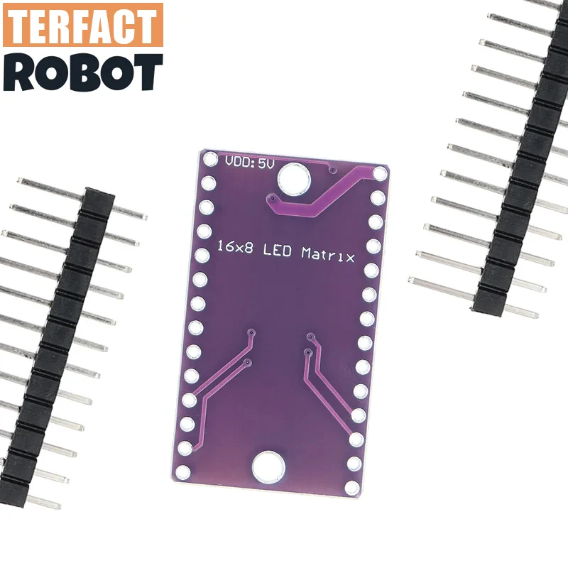 TERFACT 2 قطعة HT16K33 16x8 LED نقطية محرك وحدة التحكم أنبوب رقمي سائق مجلس التنمية