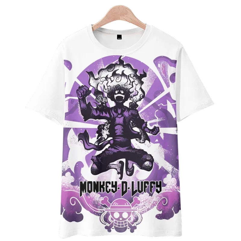 

Xiongtuo One Piece Anime Same Style COS Anime Peripheral Printed Casual Quick Drying Breathable Short Sleeved T-shirt