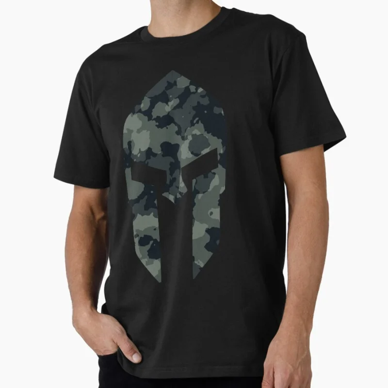 

Spartan Helmet camouflage Spartan warrior Retro Ancient greece Gift T Shirt This is sparta Graphic Tee All size Tops