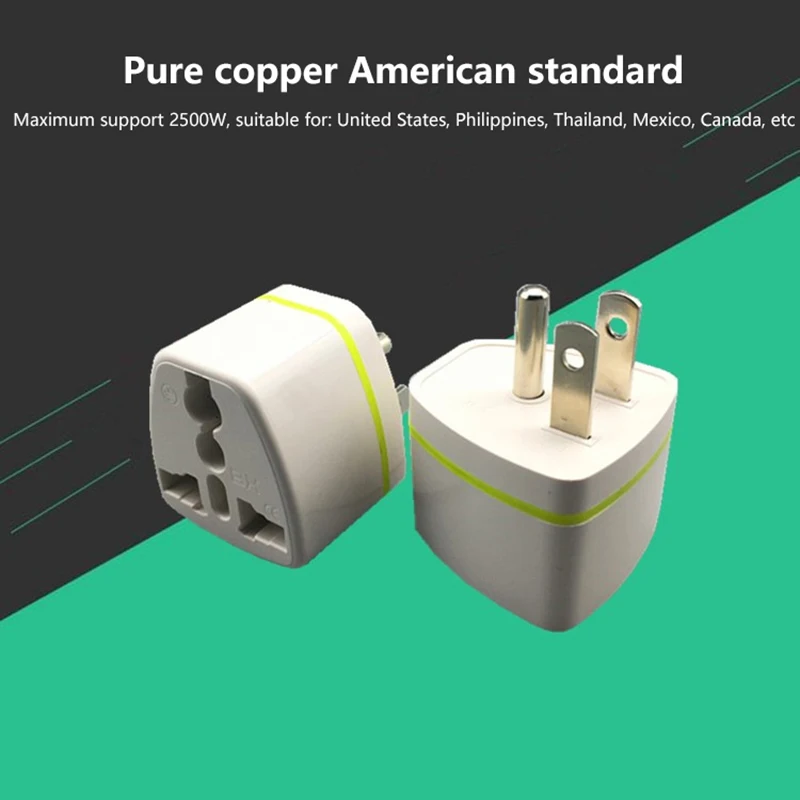 10A Pure Copper American Standard US Conversion Plug Travel Socket Charger Is Widely Compatible With Mobile Phones And Computers