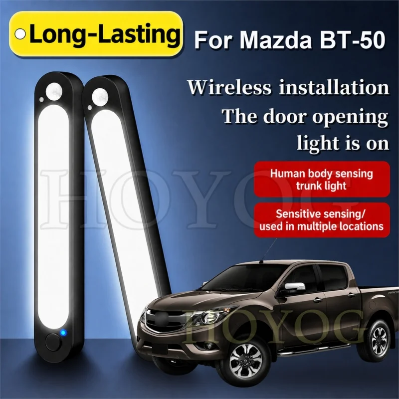 For Mazda BT-50 2006-2026 Car Trunk Light LED Lamp Wireless Sensor No Drilling Camping Boot Cargo Light Pickup Truck Cargo