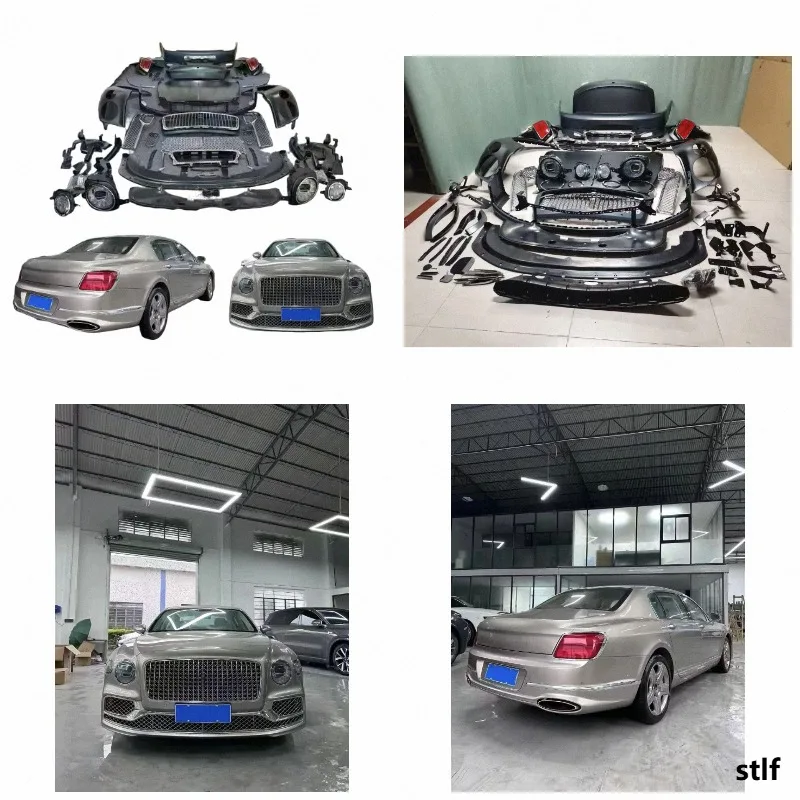 Old to New Body Kit for Bentley Flying Spur 2005-2018 Upgrade 2024 Car Bumper Rear Trunk Lid Front Fender Grill Led Headlight