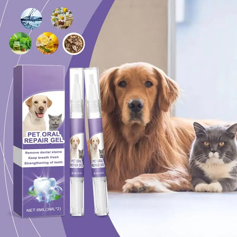 Dog Oral Restorative Gel Pet Estorative Pet Cleaning Toothbrush Pet Breath Freshener Gel Care Cleaner For Pets Cats Dogs Puppy