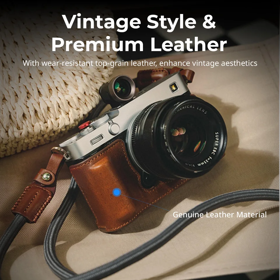 HA FUJIFILM X-A5 レンズセット 本革ケース付き SmallRig X-E5 ハーフケース、カメラレザーケースキット FUJIFILM X-E5