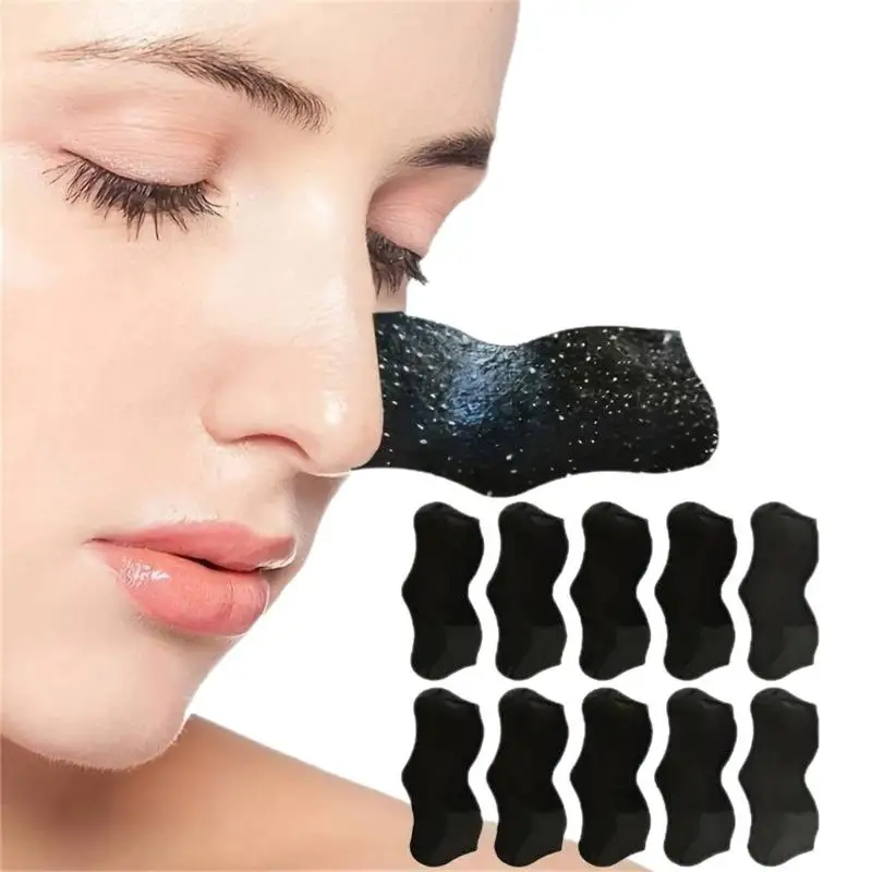 Patchs hydrocolloïdes noirs pour le nez, autocollants nettoyants doux, pour éliminer les points noirs et blancs, pour les soins de la peau du nez, 10/30/50 pièces