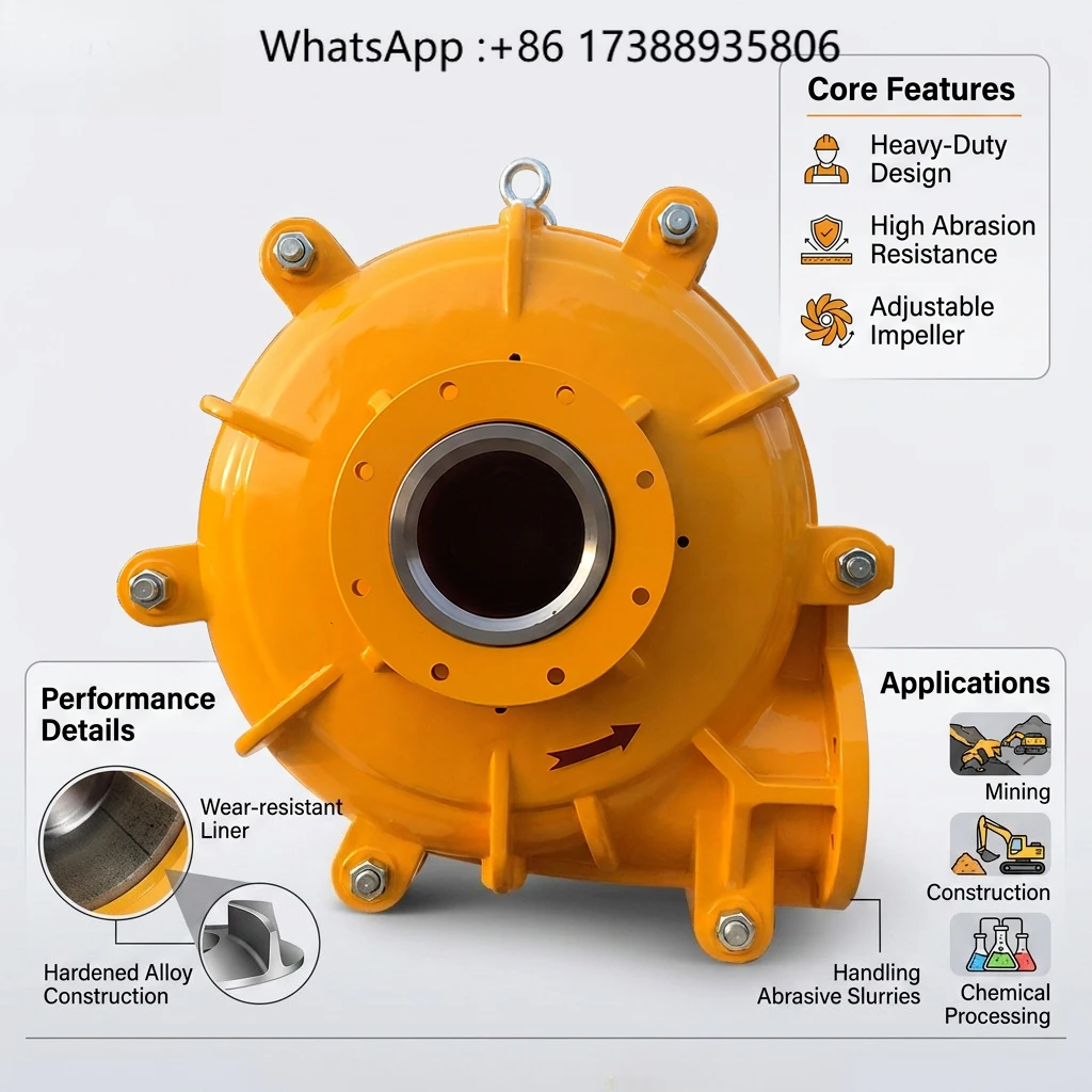 High Pressure Slurry Pump 4x3 Inch Electric Motor Driven for Coal Washing Plant