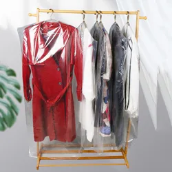 New Transparent Clothes Dust Cover Coat Suit Dress Dust Bag Dry Cleaner Shop Clothes Packing Bag Household Clothing Protect Bag