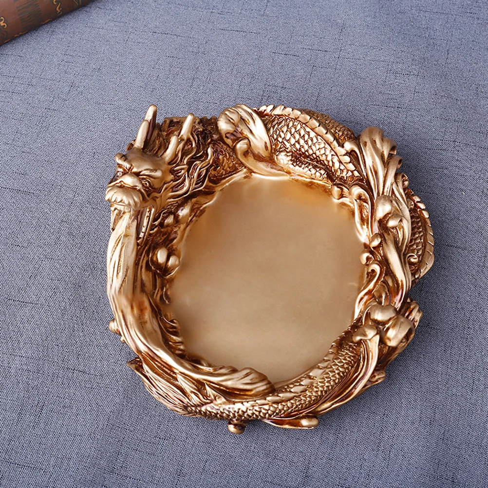 

Vintage Ashtray Compact Resin Ornament Crafts Home Unique Dragon Creative Holder