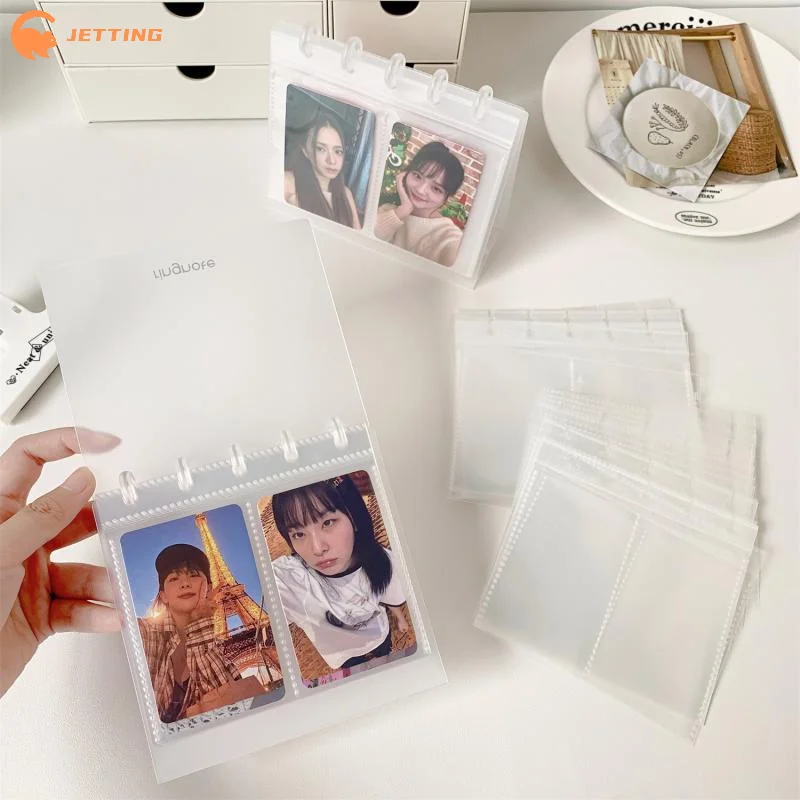 3inch Clear Desktop Photo Album For Photographs Kpop Photocard Binder Collect Book Photocard Support Card Display Stand Ornament