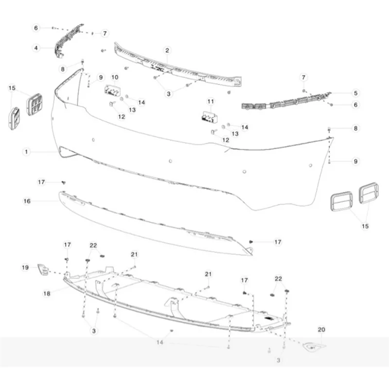 

Высоко рекомендуемый автомобильный высококачественный кронштейн правого заднего бампера 1091987-00-C для Tesla Model S Tesla запасные части Acce