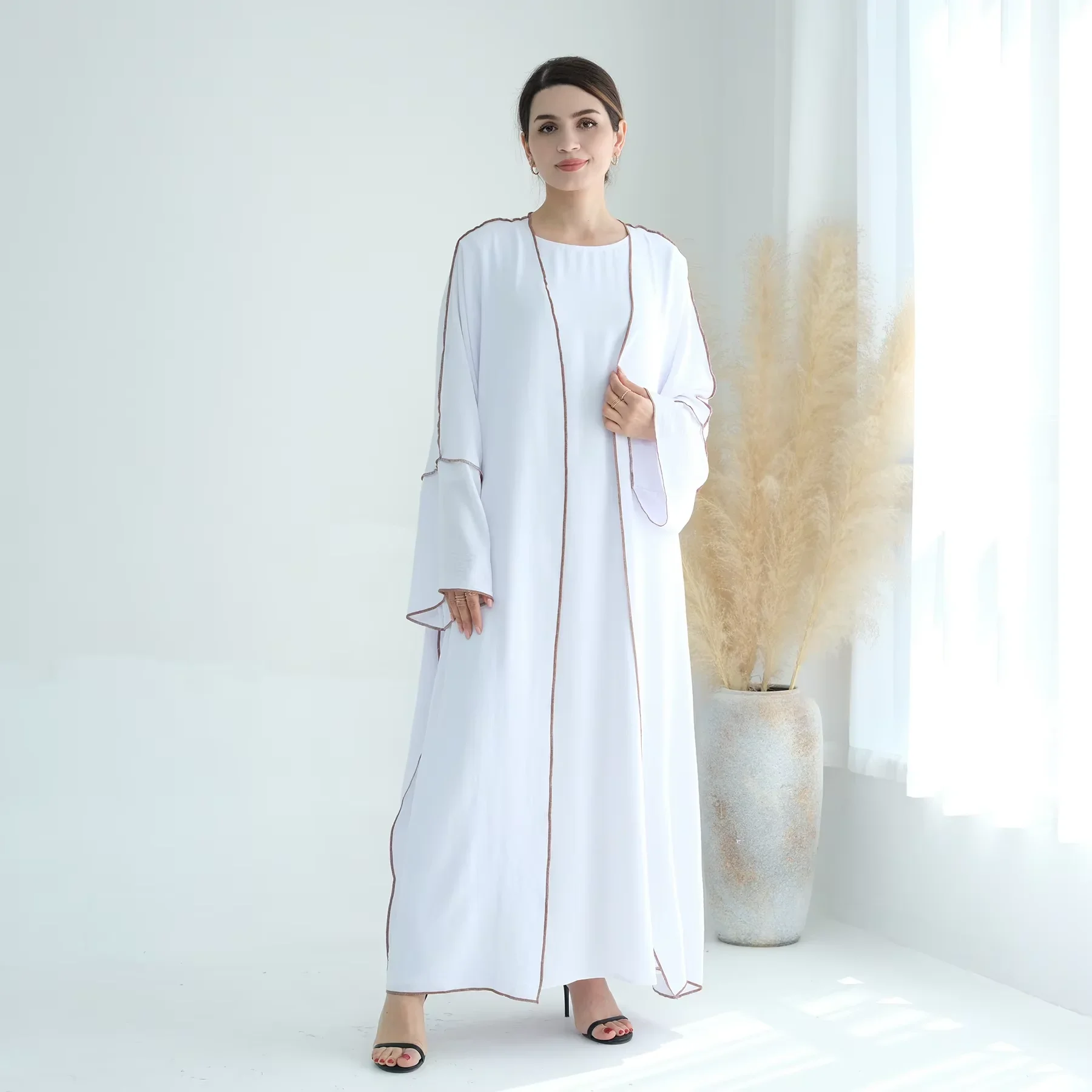 

Женский открытый кафтан Абая Дубай Турция Мусульманский роскошный исламский халат Африканское платье Кимоно Марокко Одежда Кафтан Мода Ид Рамадан