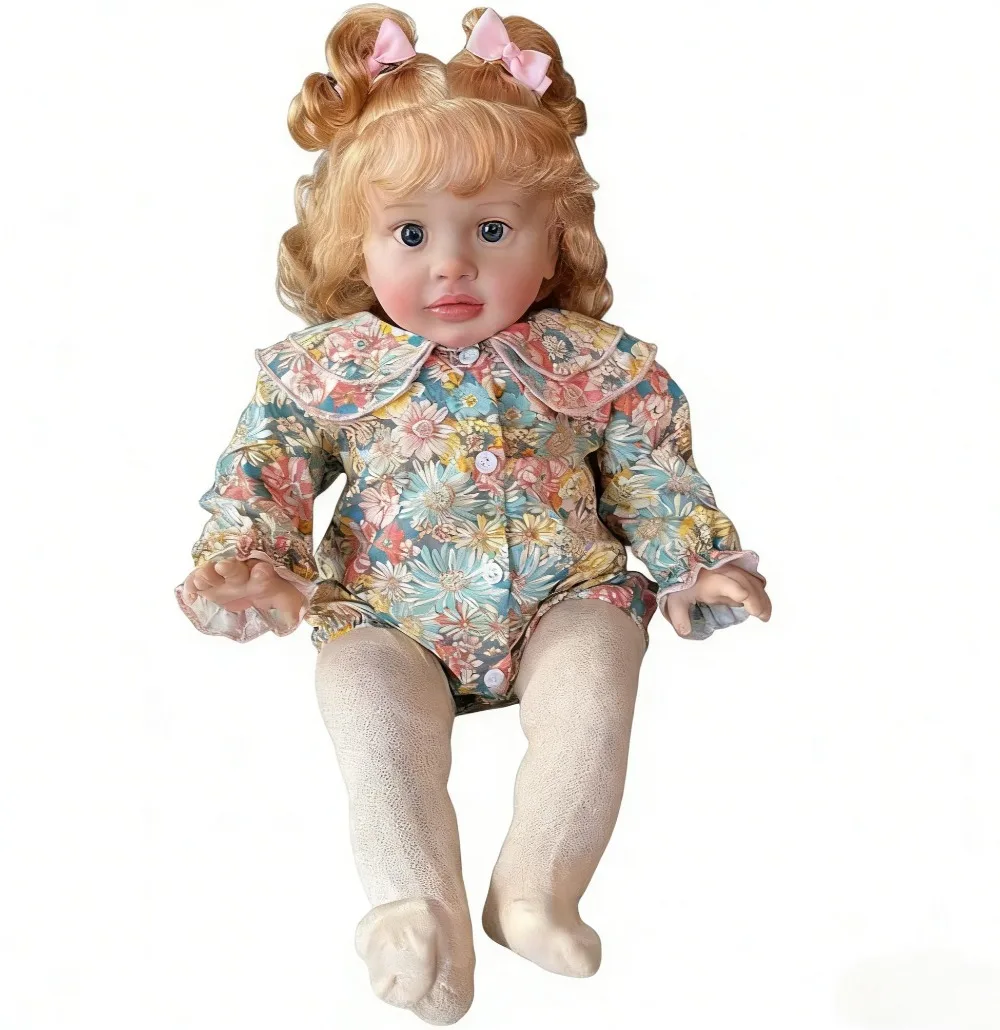 

Огромная кукла-реборн Пиппа 25 дюймов (63 см) с золотистыми волосами, ручной работы, коллекционная, реалистичная, художественная кукла, муñекас Бебе