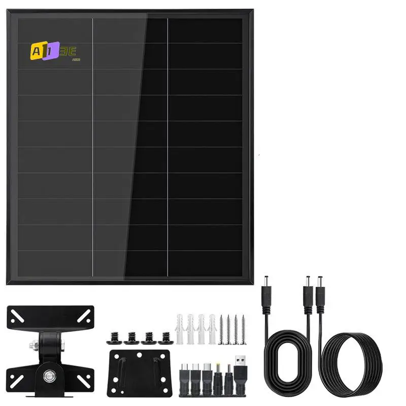 A13E-20W Solar Panel Kit MPPT Solar Charge Output 5V 6V 9V 12V Solar Camera Cells With Battery Slots For Router Wifi Cameras