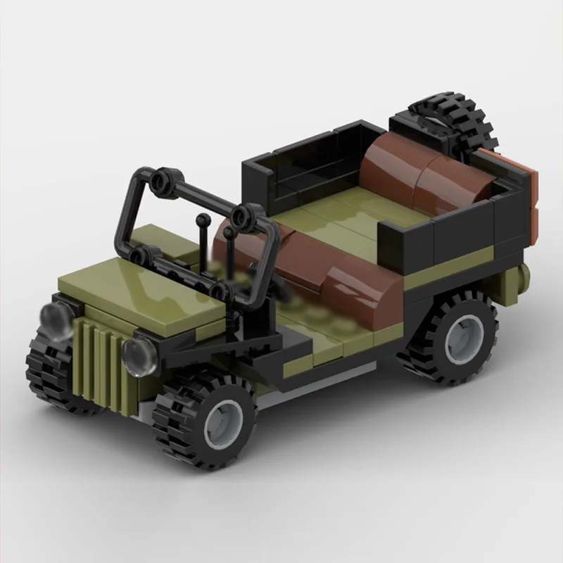 

qwert Military Off-Road Vehicle Model MOC Building Bricks War Equipment Modular Technology Gifts Holiday Assemble Children Toys