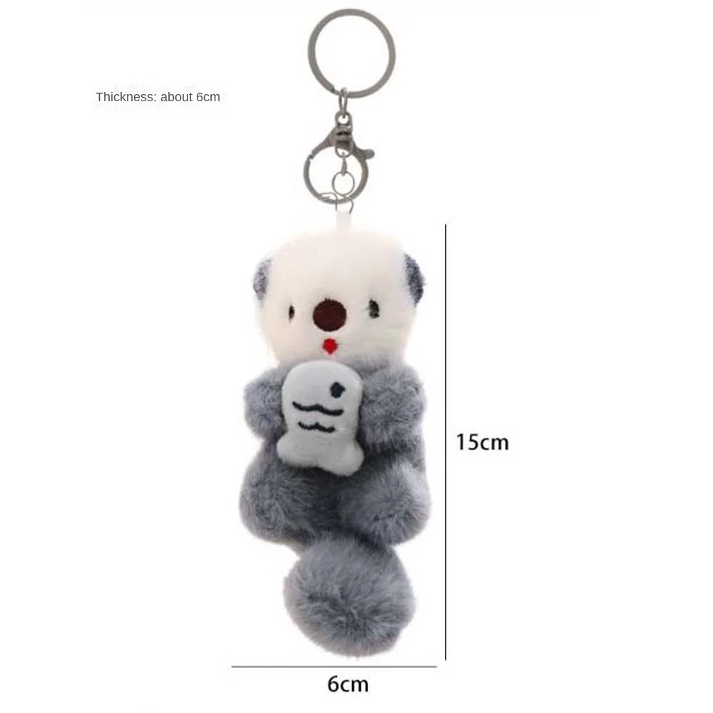 Animals Cartoon Otter Keychain Decorations Keys Accessories Otter Bag Pendant Bag Hanging Portable Otter Keyring Children view 6