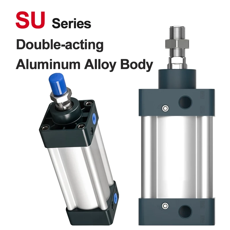SU32/40/50/63  Invisible Rod Pneumatic Cylinder Big Thrust Double Acting Air Cylinder Various Stroke 25/50/75/125/200/300/400mm