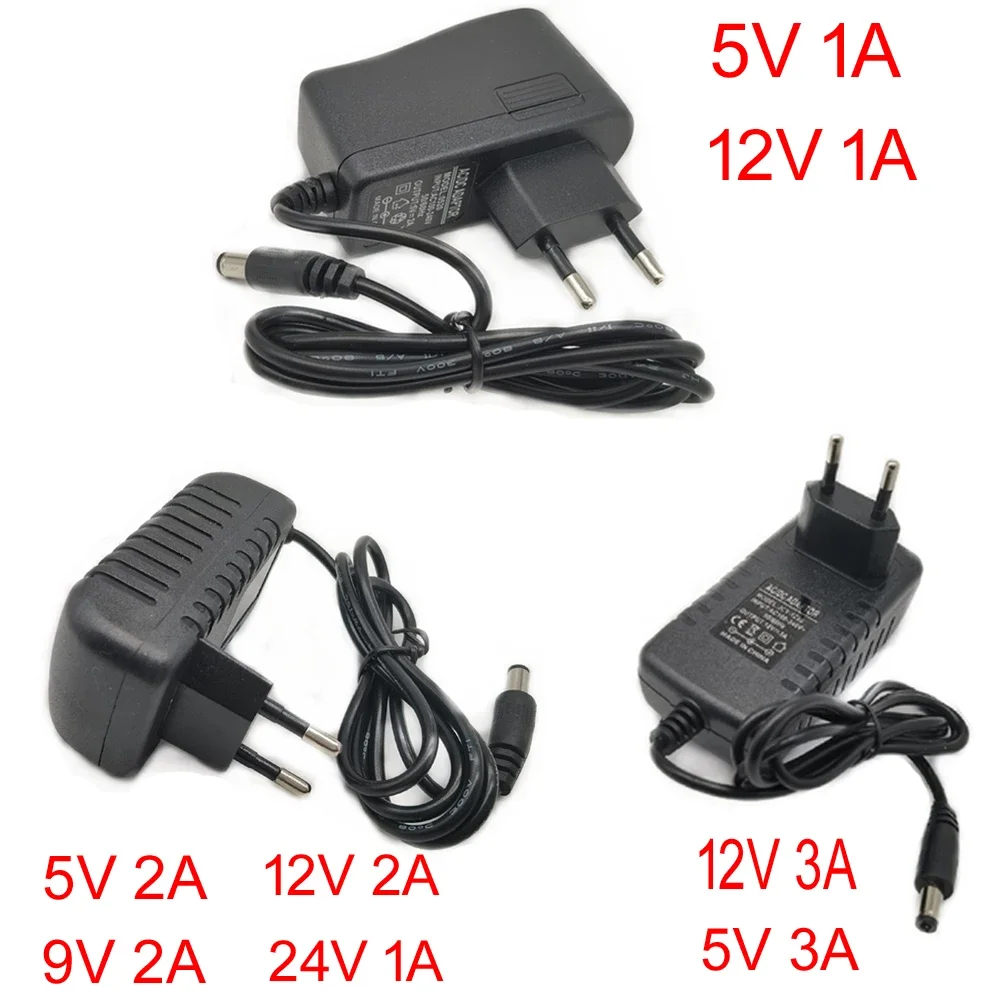 New Power Supply Charger Adapter DC 5V 9V 12V 24V 1A 2A 3A Adaptor DC 5 9 12 24V Volt DC Swiching EU 220V To 12V Led Strip lamp