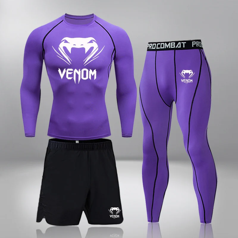 Compressiesportkleding voor heren Gymlegging Trainingskleding Workout Joggen Sportset Hardloop Rashguard trainingspak voor heren