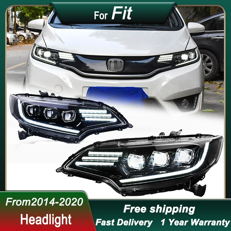 

Car Headlights For Honda Fit GK5 2014-2020 full LED HeadLamp New Design DRL Dynamic Signal Lamp Head Lamp Front light Assembly