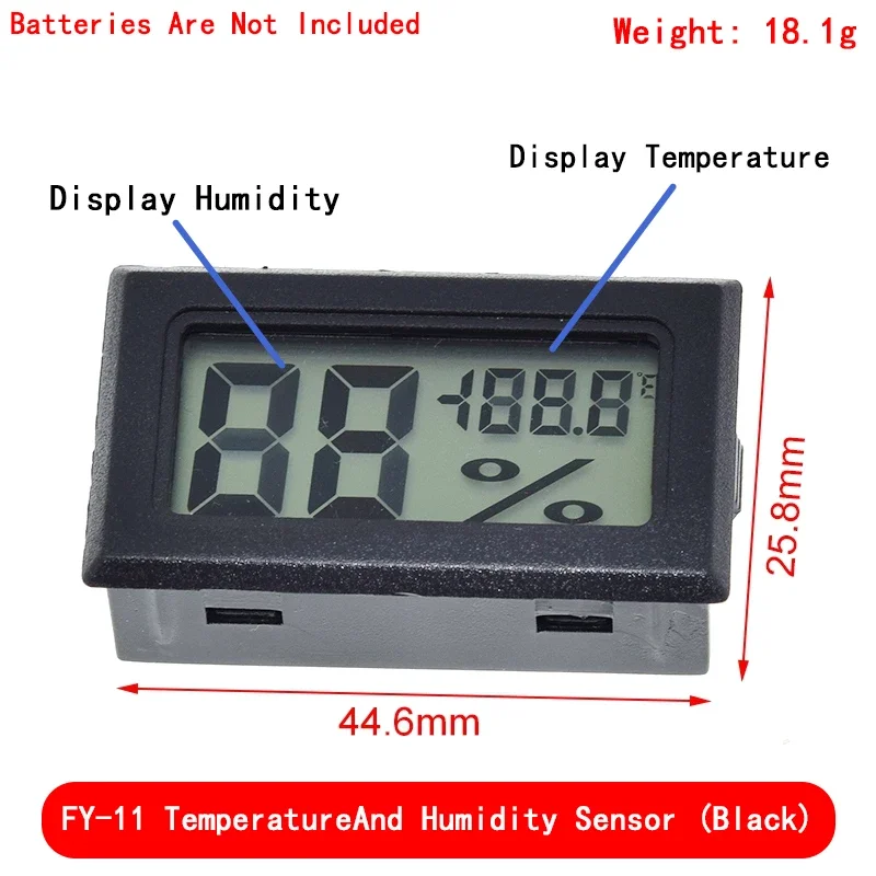 Termometr Mini cyfrowy LCD używany do termohigrometr do pomiaru wilgotności i temperatury-50-110 ℃ czujnik lodówki wewnątrz i na zewnątrz zamrażarki