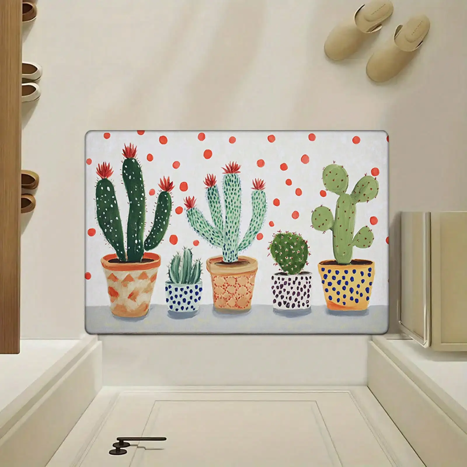 Open, 1pc Flannel With A Thickness Of 0.47inch, Fully Flannel, Styled In A Mexican Cinco De Mayo Theme, Featuring Colorful Light Tones And Cactus Elements