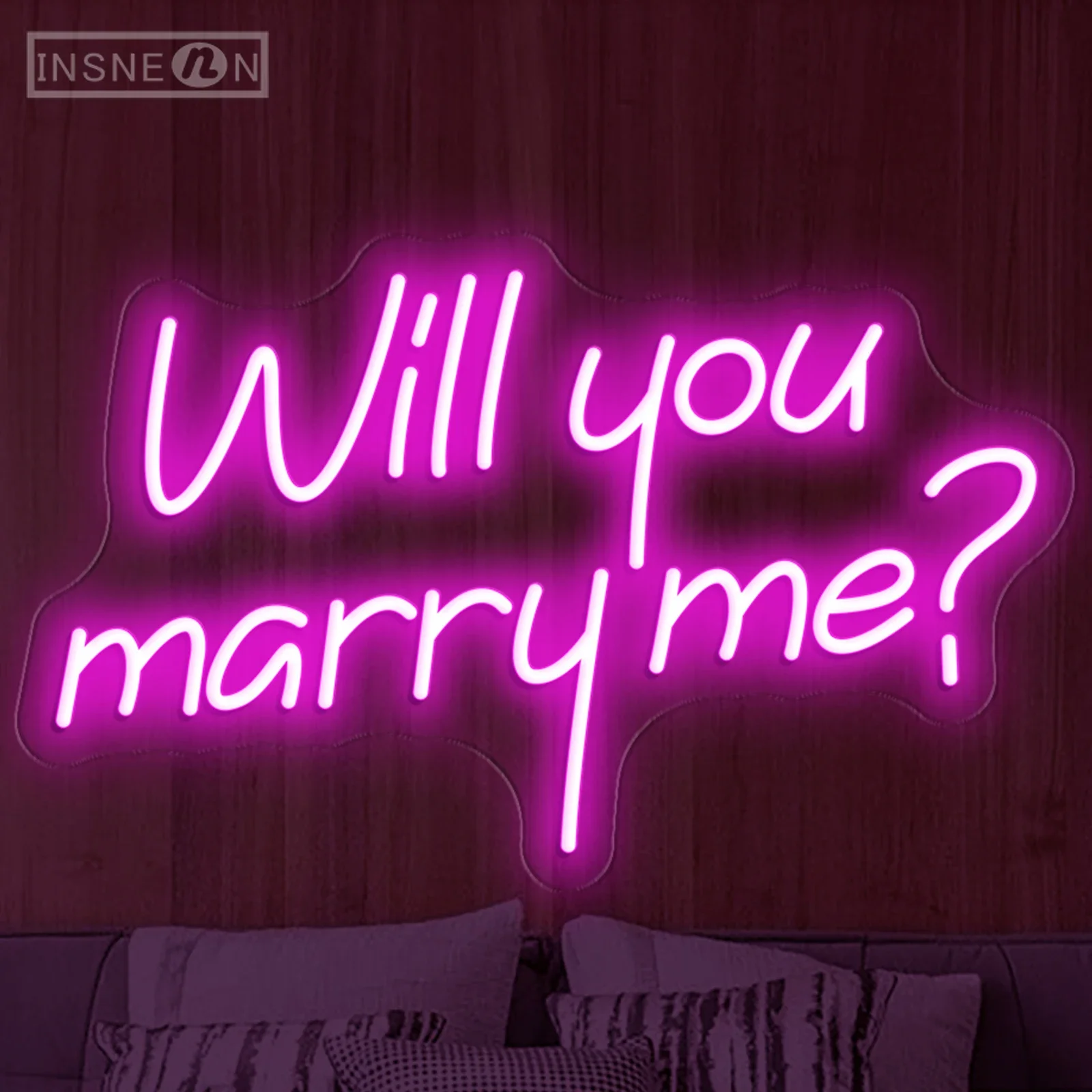 

Will You Marry Me Neon Signs Mariage Wedding Decoration Room Wall Aesthetic Decor LED Neon Sign Light Bedroom Night Lamp 5V Gift