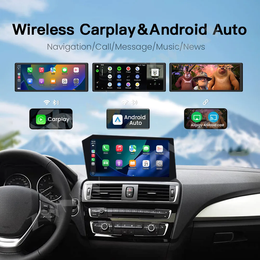 12.9 Inch Diamond-Shaped Touch Screen For BMW 1 Series 2 Series 2012-2017 Wireless Carplay Android Auto Car Airplay Stereo Radio