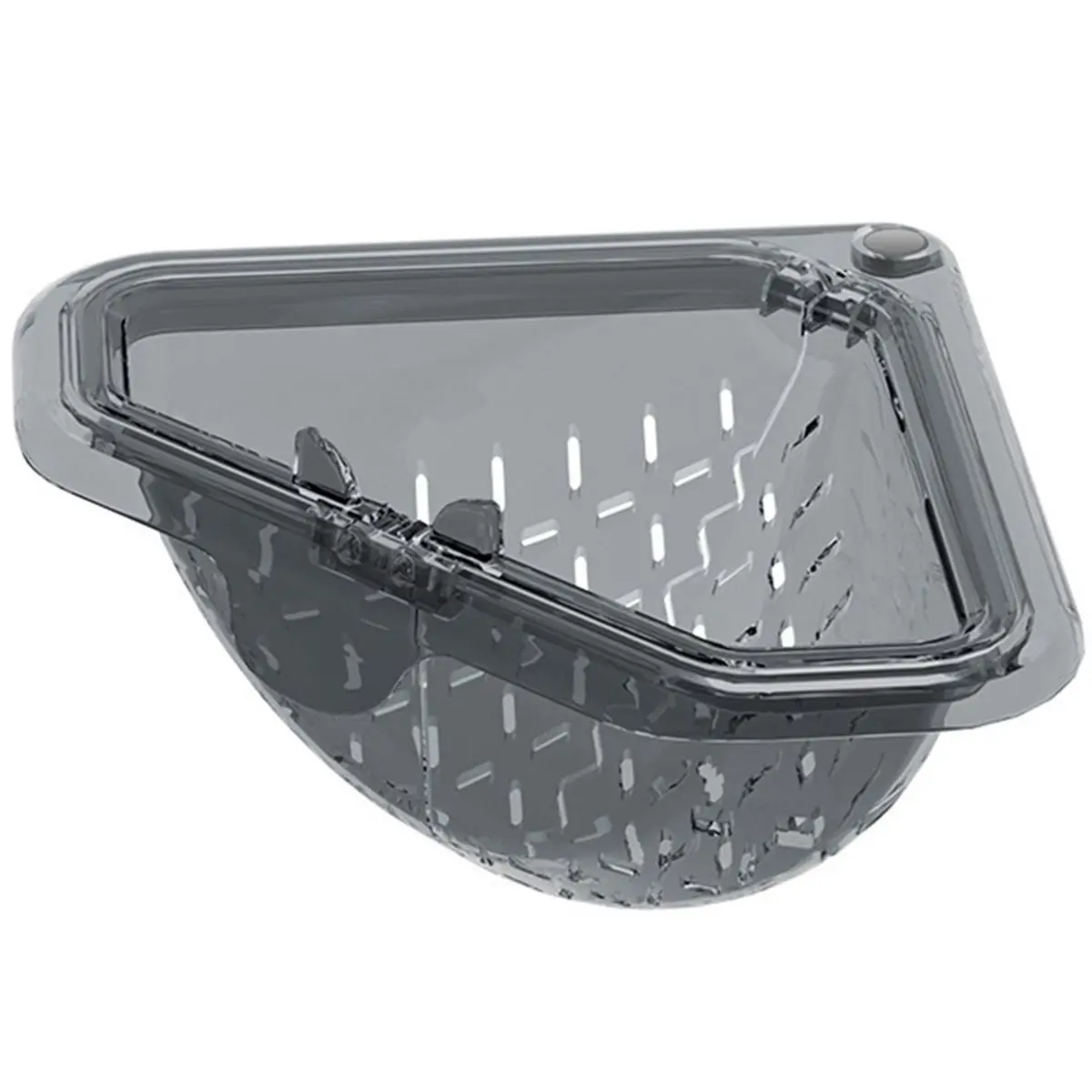 2026 New Magnetic Corner Sink Strainer Basket with Twist-Open Bottom, Triangular Drain Rack for Food Scraps Quick-Rinse Basket