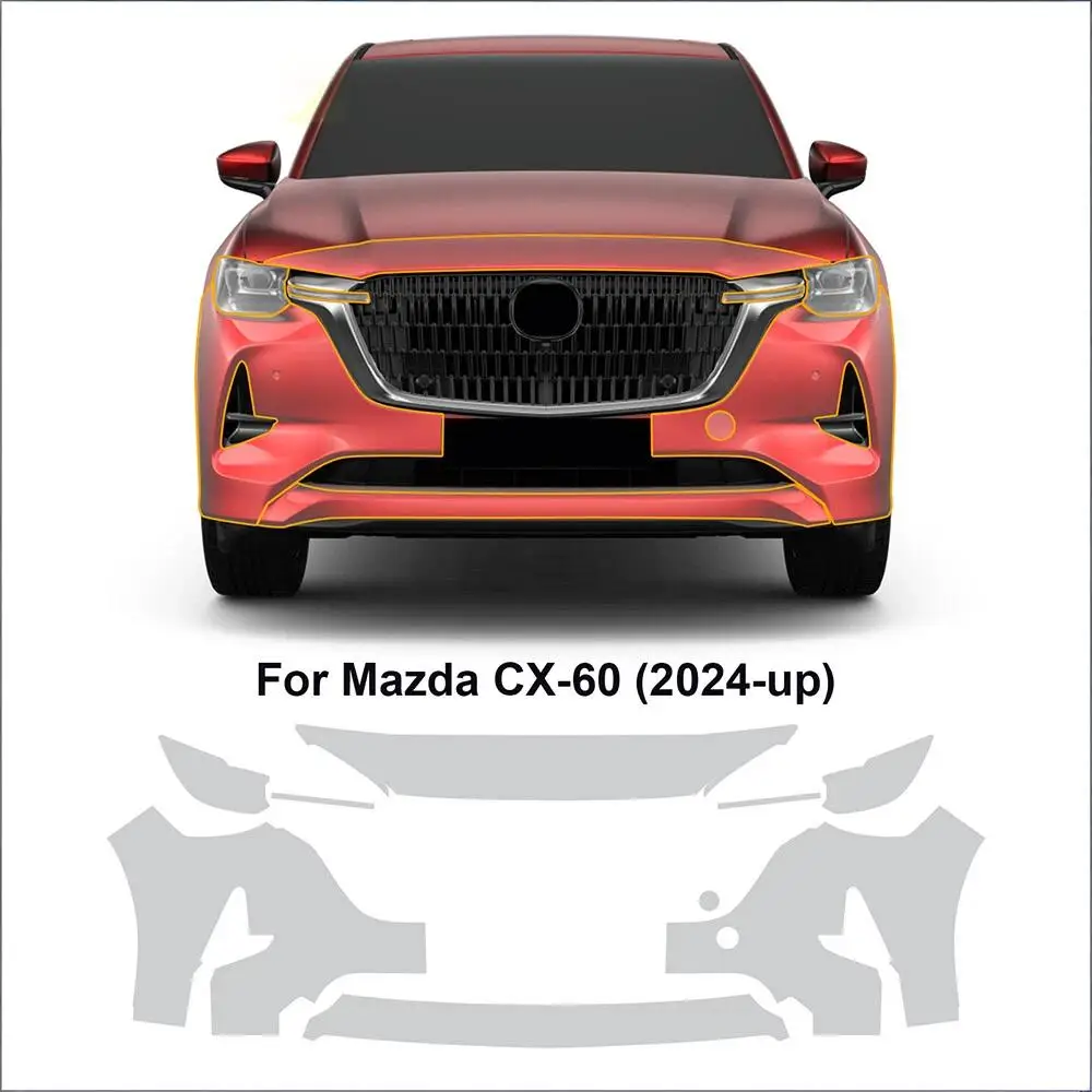 

For Mazda CX-60 CX60 2024-UP TPU Paint Protection Film Self-Healing Clear Bra Pre-cut PPF Kit Car Body Anti-Scratch Resistant