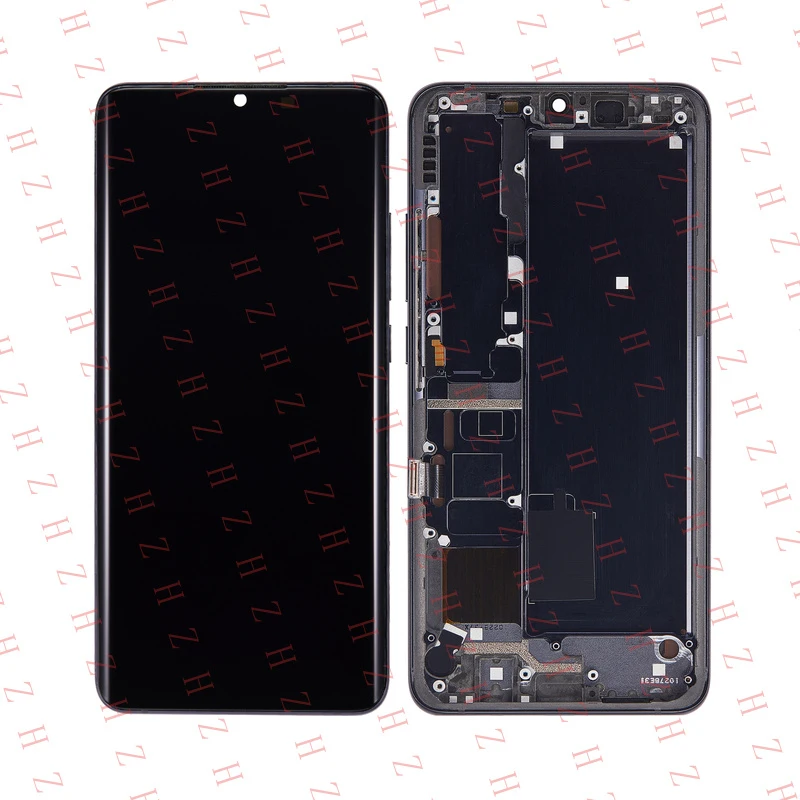 U+ OLED Assembly With Frame Compatible for Xiaomi Mi Note 10 Note 10 Pro Midnight Black