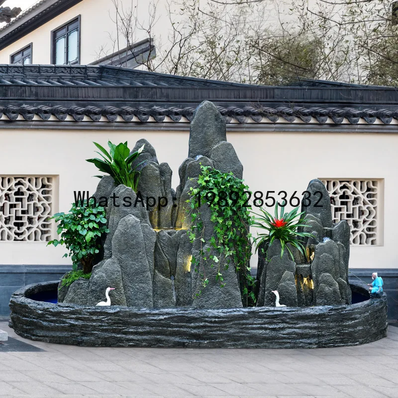 CZ Large Rockery Water Fountain Circulating Water Balcony Garden Courtyard Fish Pond Hotel Villa Landscape Water Feature