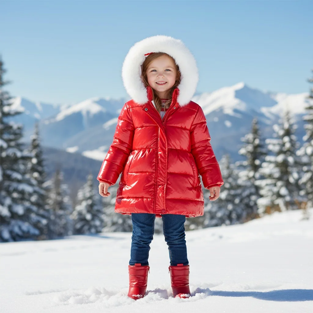 

4-12 Years Children Winter Thicken Down Solid Color Girls Boys Jacket Clothing Child Plush Coat Kids Sport Outwear