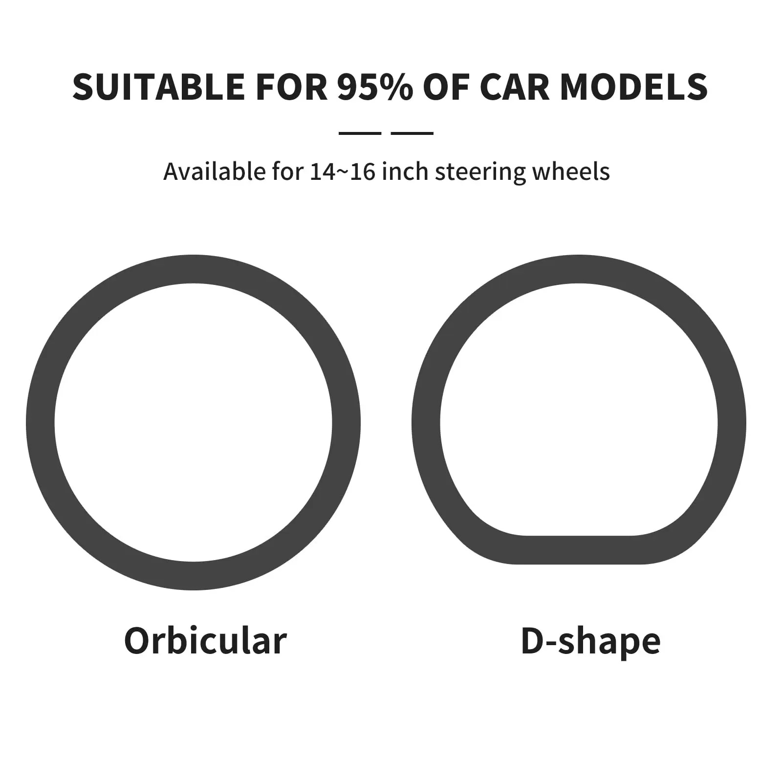 Anti-Slip Silicone Steering Wheel Cover - Universal Fit, Soft & Odorless Fits 14''/15'' Wheels, Durable & All-Season image 6