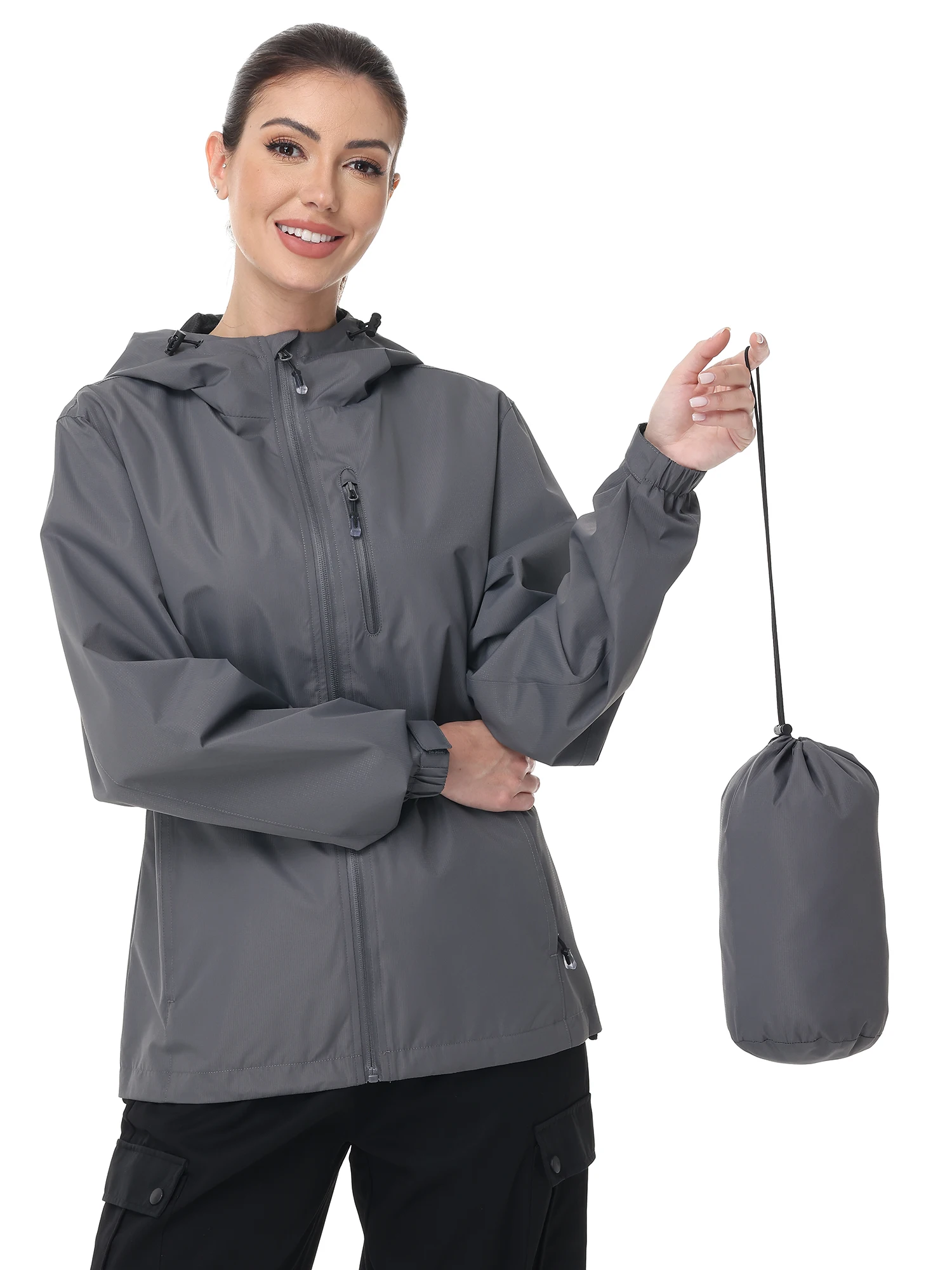 

Summer Women's Outdoor Climbing Jacket, Waterproof Jacket Coat with Inner Pocket & Storage Bag for Camping Hiking Fishing
