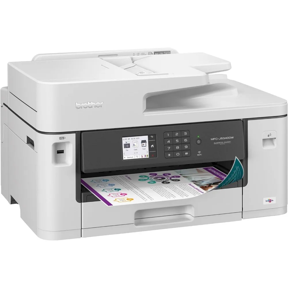 Business Color Inkjet All-in-One Printer with Printing up to 11”x17 (Ledger) Size Capabilities