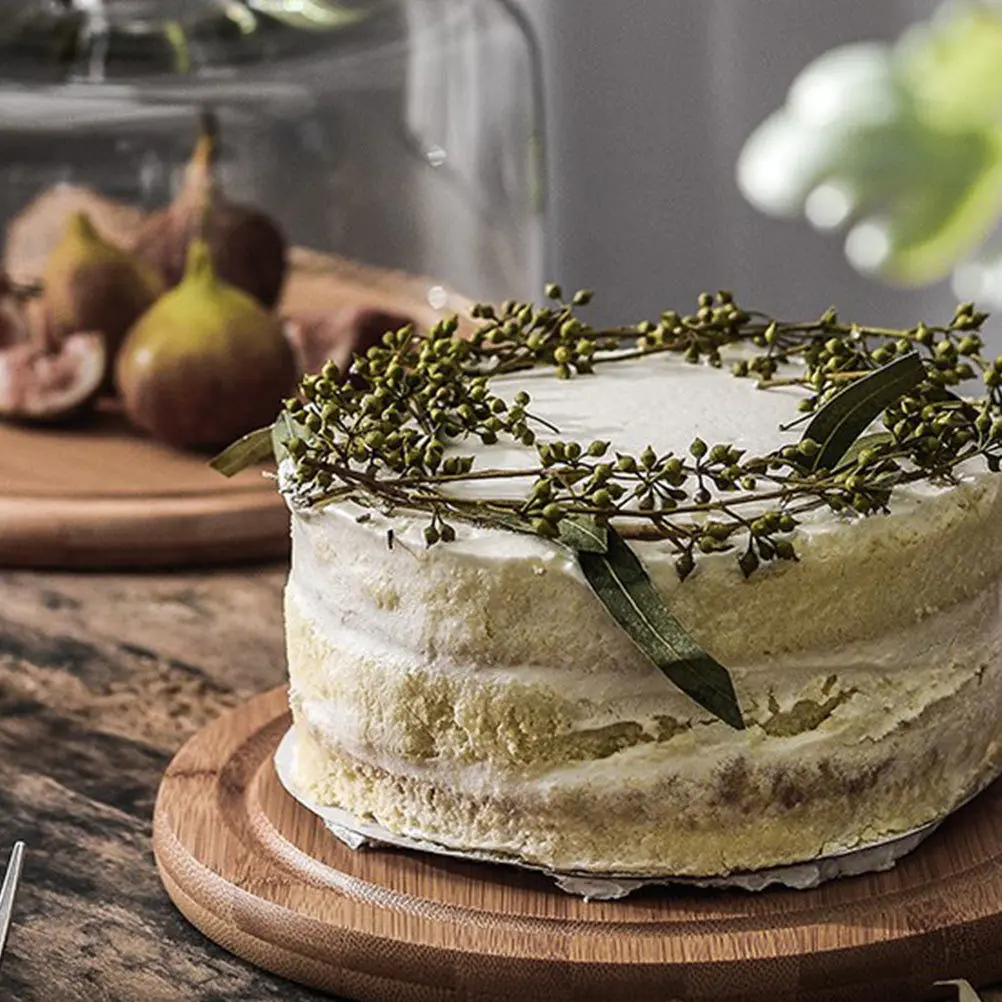1 set di coperture per torte, cupola in vetro con vassoio in legno, protezione per conservare alimenti freschi, display per feste a casa, dessert, pane