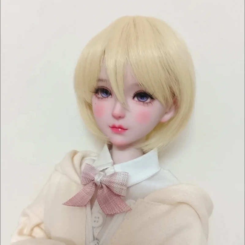 

Парик для куклы 1/3, 1/4, 1/6, 60/45/30 см, мужская, женская, Bjd, короткие волосы с челкой, «сделай сам», игрушки для девочек, наряд, кукла, аксессуары, без куклы